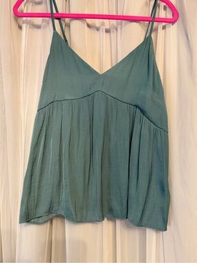 V-Neck Flowy Camisole in Teal